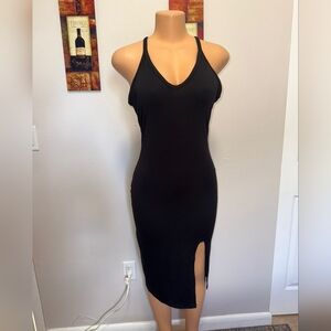 NWT HEART & HIPS BLACK DRESS BODYCON SIZE L